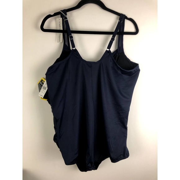MIRACLESUIT NEW Madero Underwire One Piece Swimsuit Blue Size 24W Plus - Picture 4 of 8